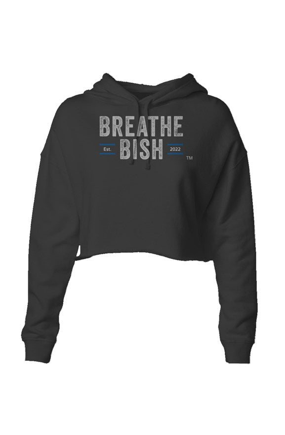 Breathe Bish Lightweight Crop Hoodie